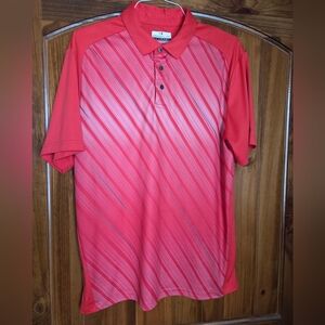 Men's Grand Slam Striped Golf Shirt Large